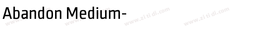 Abandon Medium字体转换
